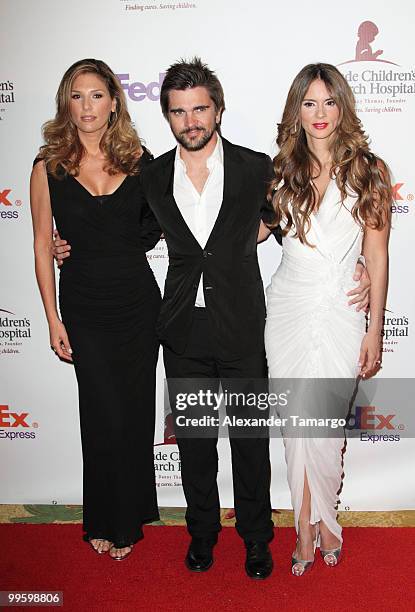 Daisy Fuentes, Juanes and Karen Martinez arrive at 8th annual FedEx and St. Jude Angels and Stars Gala at InterContinental Hotel on May 15, 2010 in...