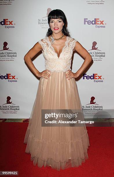 Television personality Candela Ferro arrives at 8th annual FedEx and St. Jude Angels and Stars Gala at InterContinental Hotel on May 15, 2010 in...