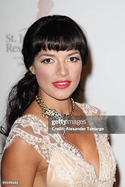 Television personality Candela Ferro arrives at 8th annual FedEx and St. Jude Angels and Stars Gala at InterContinental Hotel on May 15, 2010 in...