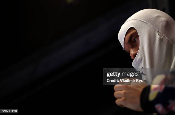 Mark Webber of Australia and Red Bull Racing prepares to drive in the Monaco Formula One Grand Prix at the Monte Carlo Circuit on May 16, 2010 in...