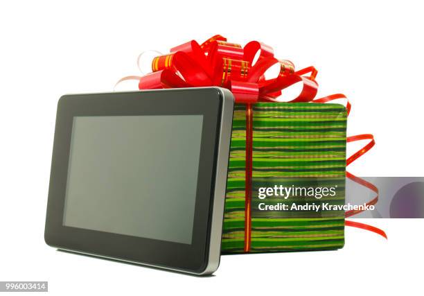 electronic book reader with present box - e reader - fotografias e filmes do acervo