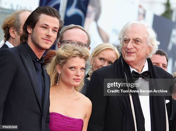 Actor Gaspard Ulliel, actress Melanie Thierry and director Bertrand Tavernier attend the 'The Princess of Montpensier' Premiere held at the Palais...