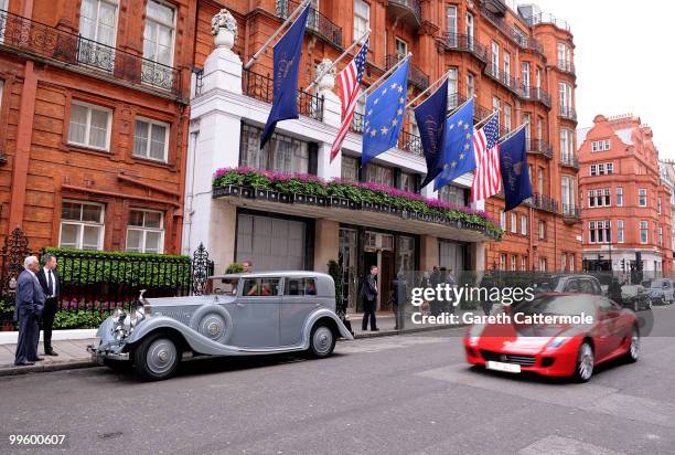 General view of Claridge's during the wedding of David Walliams and Lara Stone at Claridge's Hotel on May 16, 2010 in London, England.