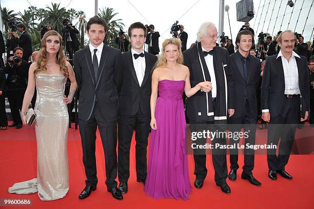 Actors Raphael Personnaz, Gregoire Leprince-Ringuet, actress Melanie Thierry and director Bertrand Tavernier and actor Gaspard Ulliel attend "The...