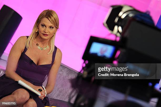 Simona Ventura appears on "Quelli che il calcio" tv show on May 16, 2010 in Milan, Italy.