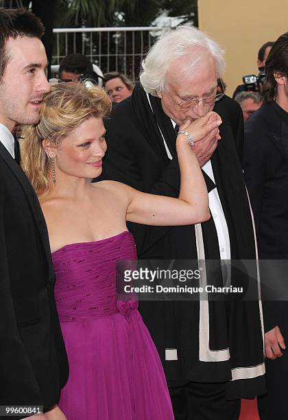 Actor Gaspard Ulliel, actress Melanie Thierry and director Bertrand Tavernier attend the 'The Princess of Montpensier' Premiere held at the Palais...