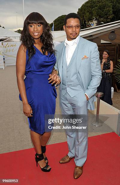 Actress/singer Jennifer Hudson and actor Terrence Howard attend the Winnie Cocktail Party held at the Martini Terraza during the 63rd Annual...