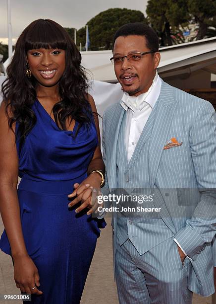 Actress/singer Jennifer Hudson and actor Terrence Howard attend the Winnie Cocktail Party held at the Martini Terraza during the 63rd Annual...