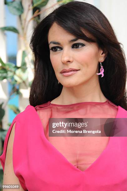 Mariagrazia Cucinotta appears on "Quelli che il calcio" tv show on May 16, 2010 in Milan, Italy.