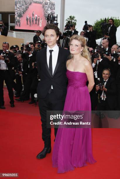 Actress Melanie Thierry and Raphael attend "The Princess Of Montpensier" Premiere at the Palais des Festivals during the 63rd Annual Cannes Film...