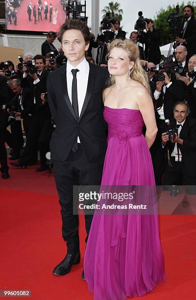 Actress Melanie Thierry and Raphael attend "The Princess Of Montpensier" Premiere at the Palais des Festivals during the 63rd Annual Cannes Film...