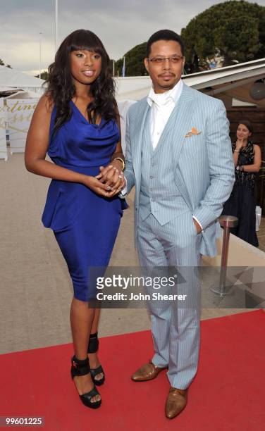 Actress/singer Jennifer Hudson and actor Terrence Howard attend the Winnie Cocktail Party held at the Martini Terraza during the 63rd Annual...