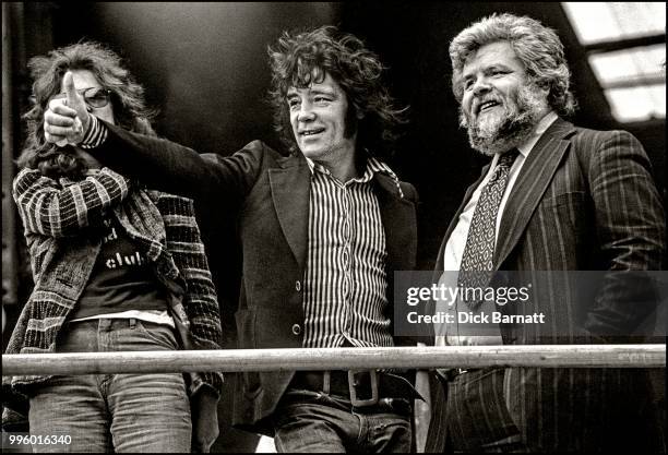 Alex Harvey of the Sensational Alex Harvey Band on stage at Stoke City Football Club, United Kingdom, 17th May 1975.
