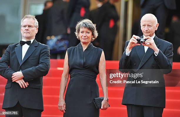 General Delegate Thierry Fremaux and Cannes Film Festival President Gilles Jacob attend "The Princess Of Montpensier" Premiere at the Palais des...