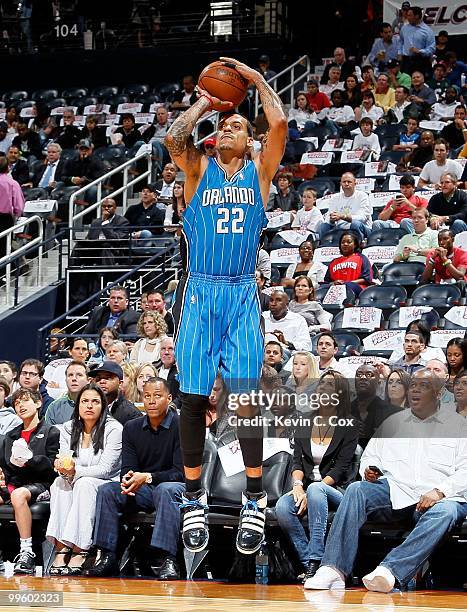 Matt Barnes of the Orlando Magic against the Atlanta Hawks during Game Four of the Eastern Conference Semifinals of the 2010 NBA Playoffs at Philips...