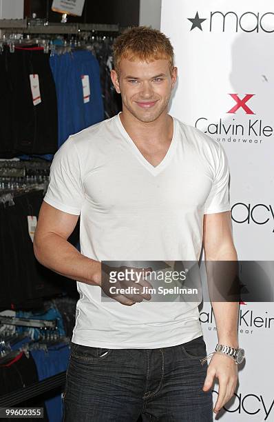 Kellan Lutz promotes Calvin Klein X Underwear at Macy's Herald Square on May 15, 2010 in New York City.