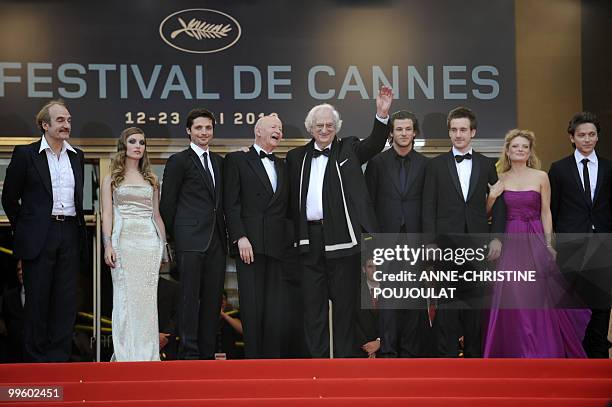 French actor Michel Vuillermoz, guest, French actor Raphael Personnaz, Cannes Film Festival President Gilles Jacob, French director Bertrand...