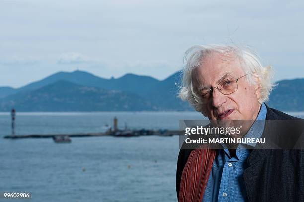 French director Bertrand Tavernier poses during the 63rd Cannes Film Festival on May 16, 2010 in Cannes. AFP PHOTO / MARTIN BUREAU
