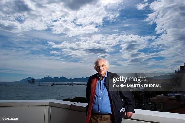 French director Bertrand Tavernier poses during the 63rd Cannes Film Festival on May 16, 2010 in Cannes. AFP PHOTO / MARTIN BUREAU