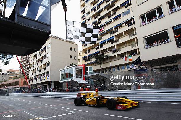 Robert Kubica of Poland and Renault drives on his way to finishing third during the Monaco Formula One Grand Prix at the Monte Carlo Circuit on May...