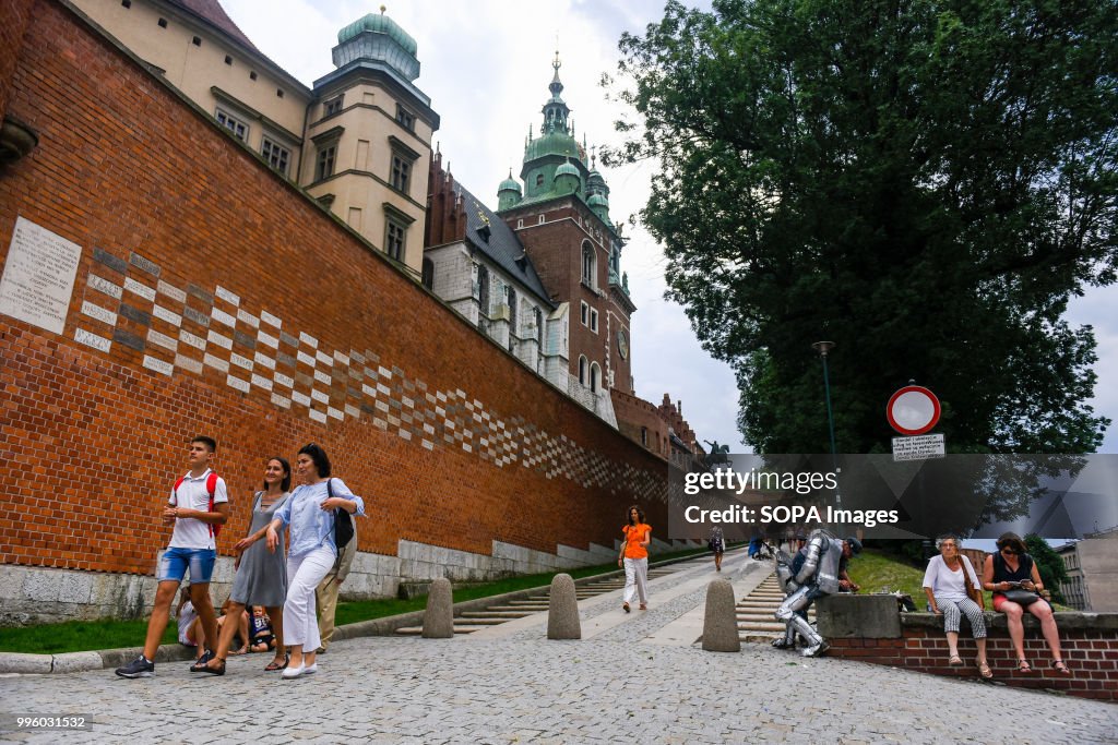Tourists exit the Wawel Castle in Krakow.
Krakow is the...