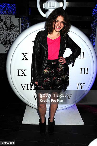 Actress Emilie Dequenne attends the 'Alice Au Pays des Merveilles' - Celebration of the 4th Million Spectators at L'Arc Club on April 29, 2010 in...