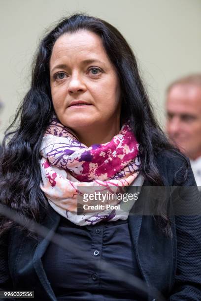 Defendant Beate Zschaepe waits at Oberlandesgericht courthouse on the day judges are to announce their verdict in the marathon NSU neo-Nazi murder...