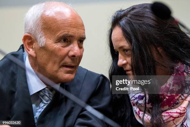 Defendant Beate Zschaepe waits at Oberlandesgericht courthouse on the day judges are to announce their verdict in the marathon NSU neo-Nazi murder...