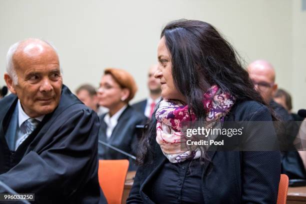 Defendant Beate Zschaepe waits at Oberlandesgericht courthouse on the day judges are to announce their verdict in the marathon NSU neo-Nazi murder...