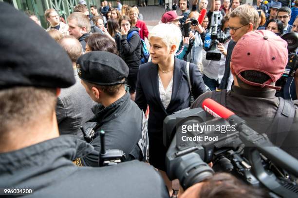 Lawyer Anja Sturm arrives at Oberlandesgericht courthouse on the day judges are to announce their verdict in the marathon NSU neo-Nazi murder trial...