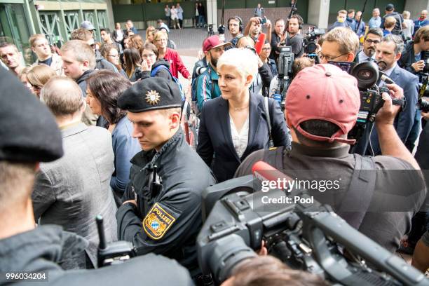 Lawyer Anja Sturm arrives at Oberlandesgericht courthouse on the day judges are to announce their verdict in the marathon NSU neo-Nazi murder trial...