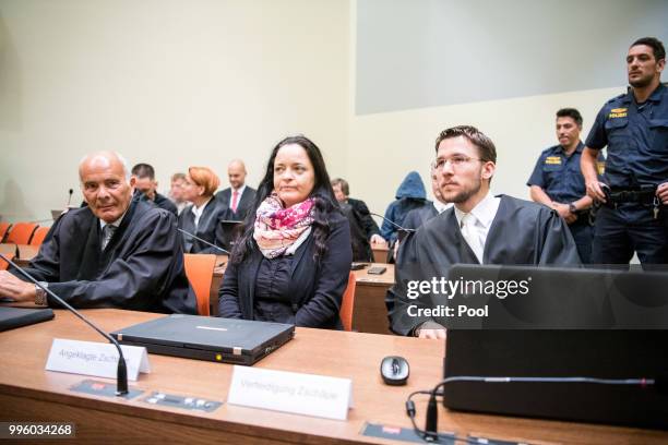 Defendant Beate Zschaepe waits at Oberlandesgericht courthouse on the day judges are to announce their verdict in the marathon NSU neo-Nazi murder...