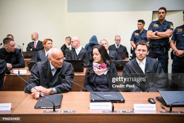 Defendant Beate Zschaepe waits at Oberlandesgericht courthouse on the day judges are to announce their verdict in the marathon NSU neo-Nazi murder...