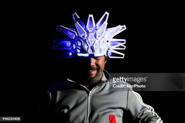 Jay Kay of Jamiroquai performs performs on stage during a concert on July 10, 2018 in Mantua, Italy.