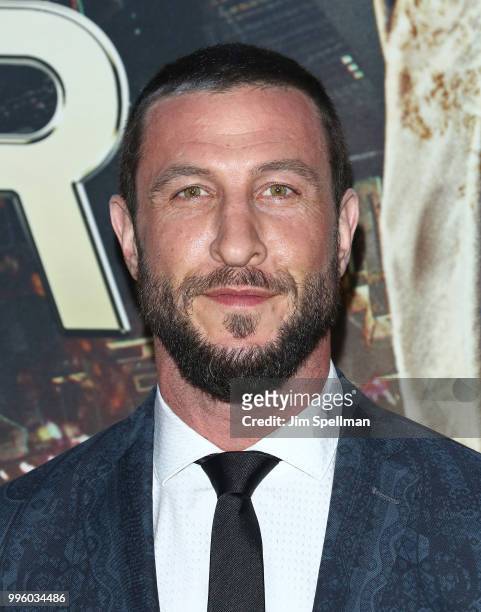 Actor Pablo Schreiber attends the "Skyscraper" New York premiere at AMC Loews Lincoln Square on July 10, 2018 in New York City.