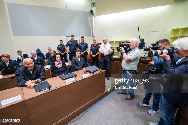 Defendant Beate Zschaepe waits at Oberlandesgericht courthouse on the day judges are to announce their verdict in the marathon NSU neo-Nazi murder...