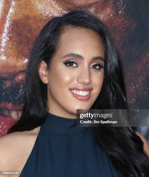 Simone Garcia Johnson attends the "Skyscraper" New York premiere at AMC Loews Lincoln Square on July 10, 2018 in New York City.