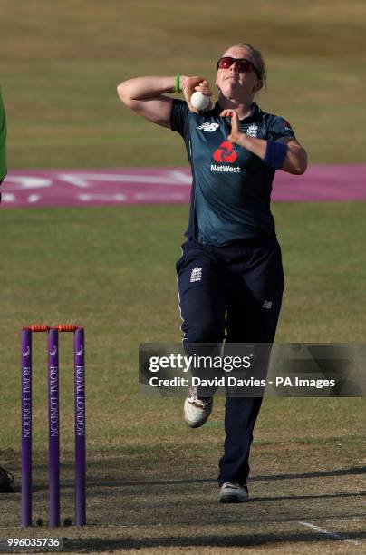 England's Heather Knight during the Second One Day International Women's match at the 3aaa County Ground, Derby