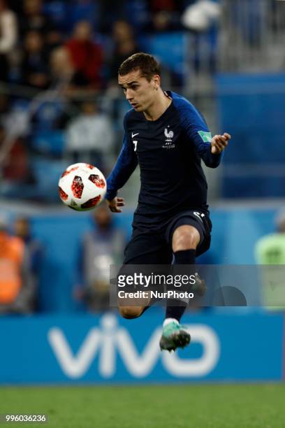 Antoine Griezmann during 2018 FIFA World Cup Russia Semi Final match between France and Belgium on July 10, 2018 at Saint Petersburg Stadium in Saint...