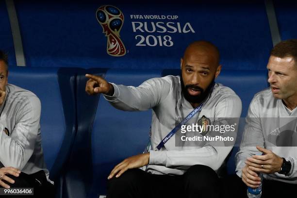 Thierry Henri during 2018 FIFA World Cup Russia Semi Final match between France and Belgium on July 10, 2018 at Saint Petersburg Stadium in Saint...