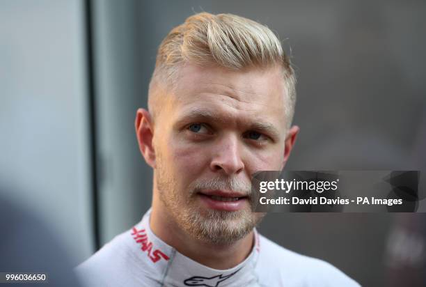 Team Haas' Kevin Magnussen during the 2018 British Grand Prix at Silverstone Circuit, Towcester