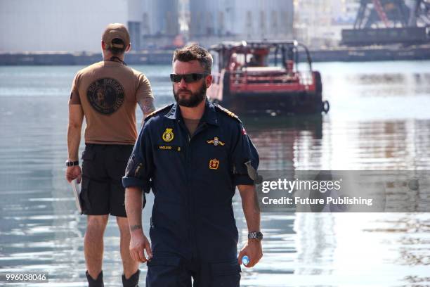 An officer of the Royal Canadian Navy partakes in the Exercise Sea Breeze 2018, Odesa, southern Ukraine, July 10, 2018. Ukrinform.