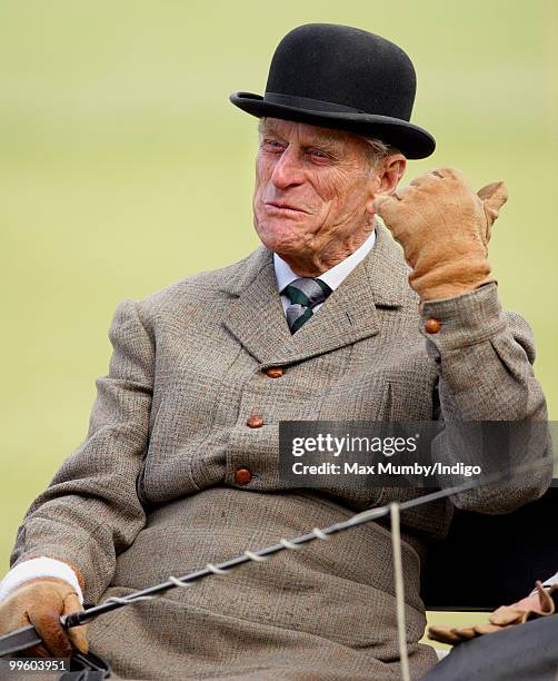 Prince Philip, The Duke of Edinburgh carriage driving in the Laurent Perrier meet of the British Driving Society during day 5 of the Royal Windsor...