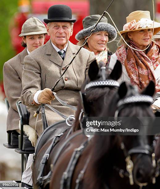 Prince Philip, The Duke of Edinburgh carriage driving in the Laurent Perrier meet of the British Driving Society during day 5 of the Royal Windsor...