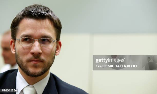 Mathias Grasel, lawyer of defendant Beate Zschaepe stands in a courtroom before the proclamation of sentence in the trial against Beate Zschaepe, the...