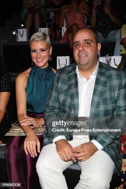 Maria Jesus Ruiz and Julio Ruz attend the Hannibal Laguna show at Mercedes Benz Fashion Week Madrid Spring/ Summer 2019 on July 10, 2018 in Madrid,...