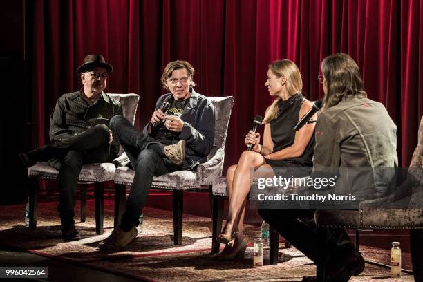 Stephen Smith, Martin Kloiber, Madeleine Farley and Scott Goldman speak during Reel to Reel: Stooge at The GRAMMY Museum on July 10, 2018 in Los...