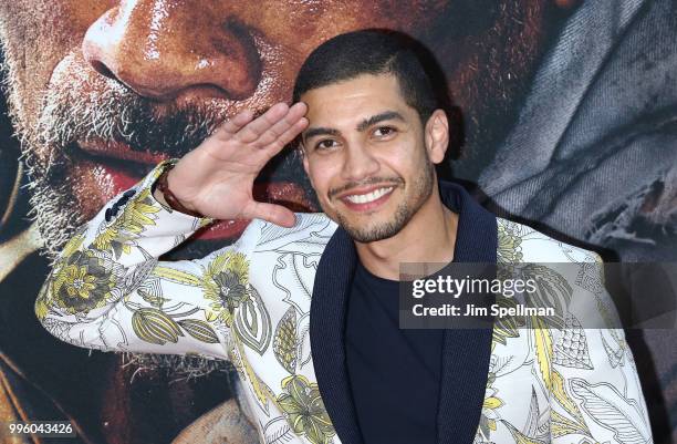 Actor Rick Gonzalez attends the "Skyscraper" New York premiere at AMC Loews Lincoln Square on July 10, 2018 in New York City.