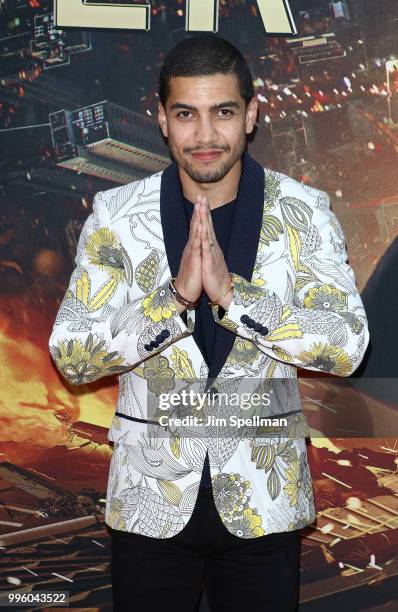 Actor Rick Gonzalez attends the "Skyscraper" New York premiere at AMC Loews Lincoln Square on July 10, 2018 in New York City.