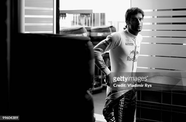 Mark Webber of Australia and Red Bull Racing prepares to drive in the Monaco Formula One Grand Prix at the Monte Carlo Circuit on May 16, 2010 in...